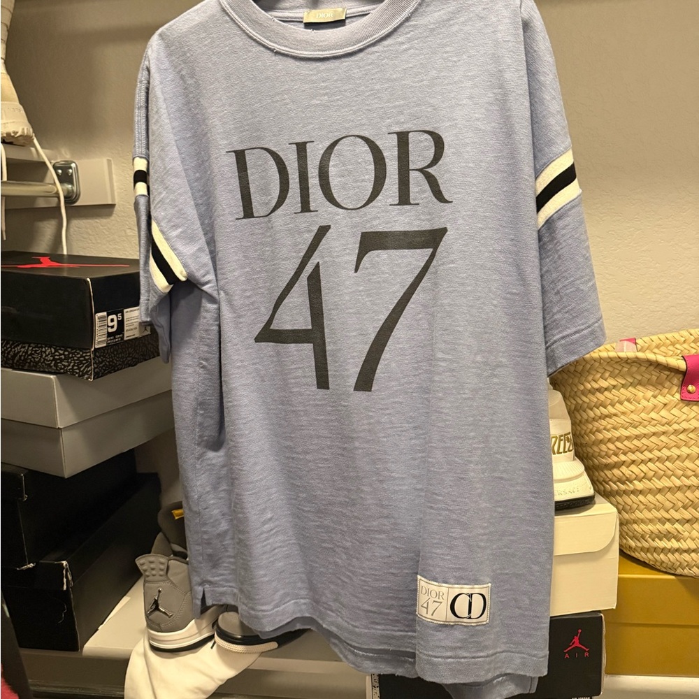 Dior Light Blue 47 Logo T shirt